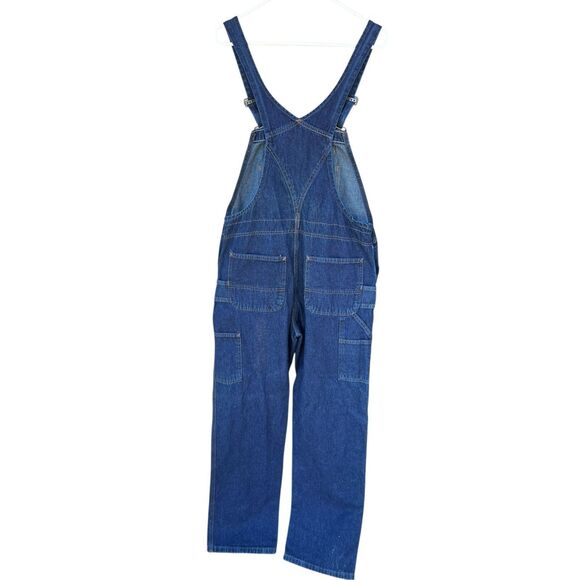 Carhartt woman’s 12x34 denim overall bibs carpenter farm straight leg - Picture 5 of 6